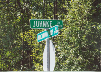 Photo of Juhnke Street Sign in Chugiak, AK